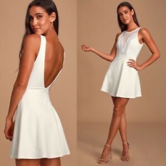 Lulus lace dress white NWT - Picture 3 of 8